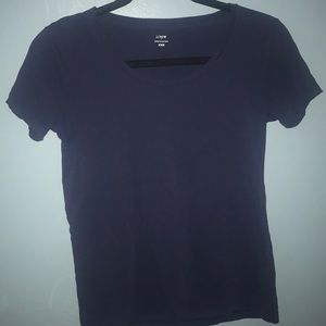 Scoop Neck Navy T Shirt//J Crew